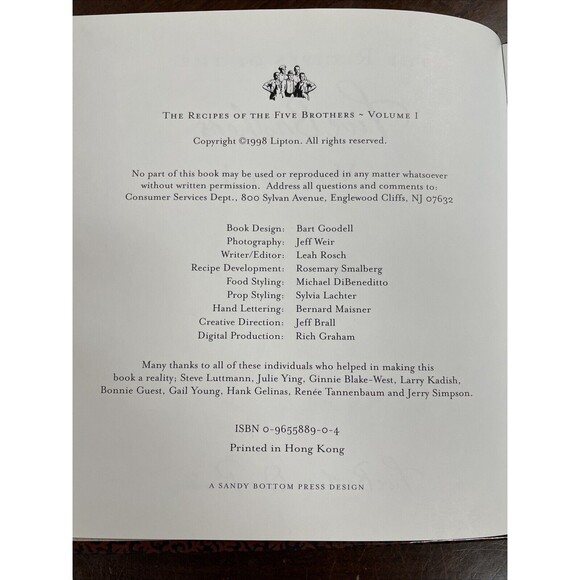 The Recipes of the Five  Brothers (Volume I) Italian California Cuisine Cookbook - Picture 8 of 12